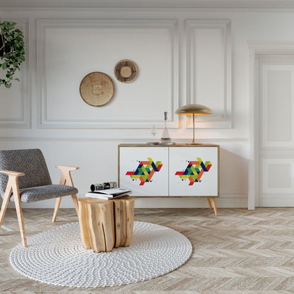 FUTURE SIGN 2-Door Sideboard in Oak Effect