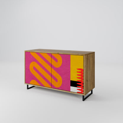 VIVID ART 2-dörrars skänk i ekeffekt
