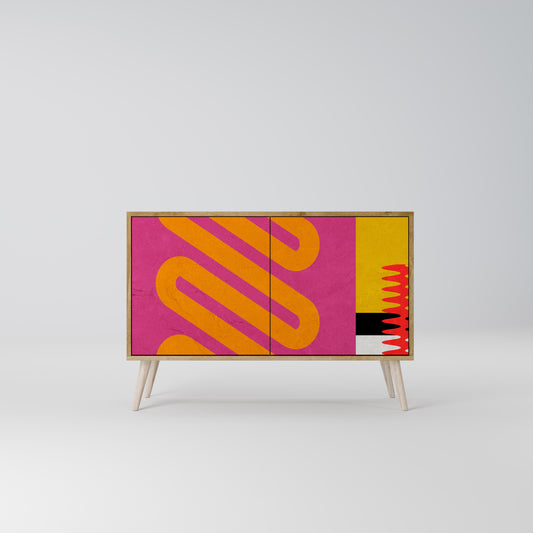 VIVID ART 2-dörrars skänk i ekeffekt