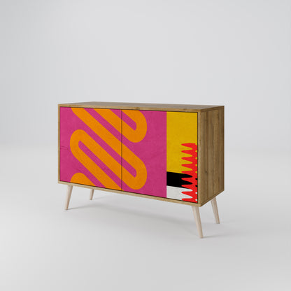 VIVID ART 2-dörrars skänk i ekeffekt