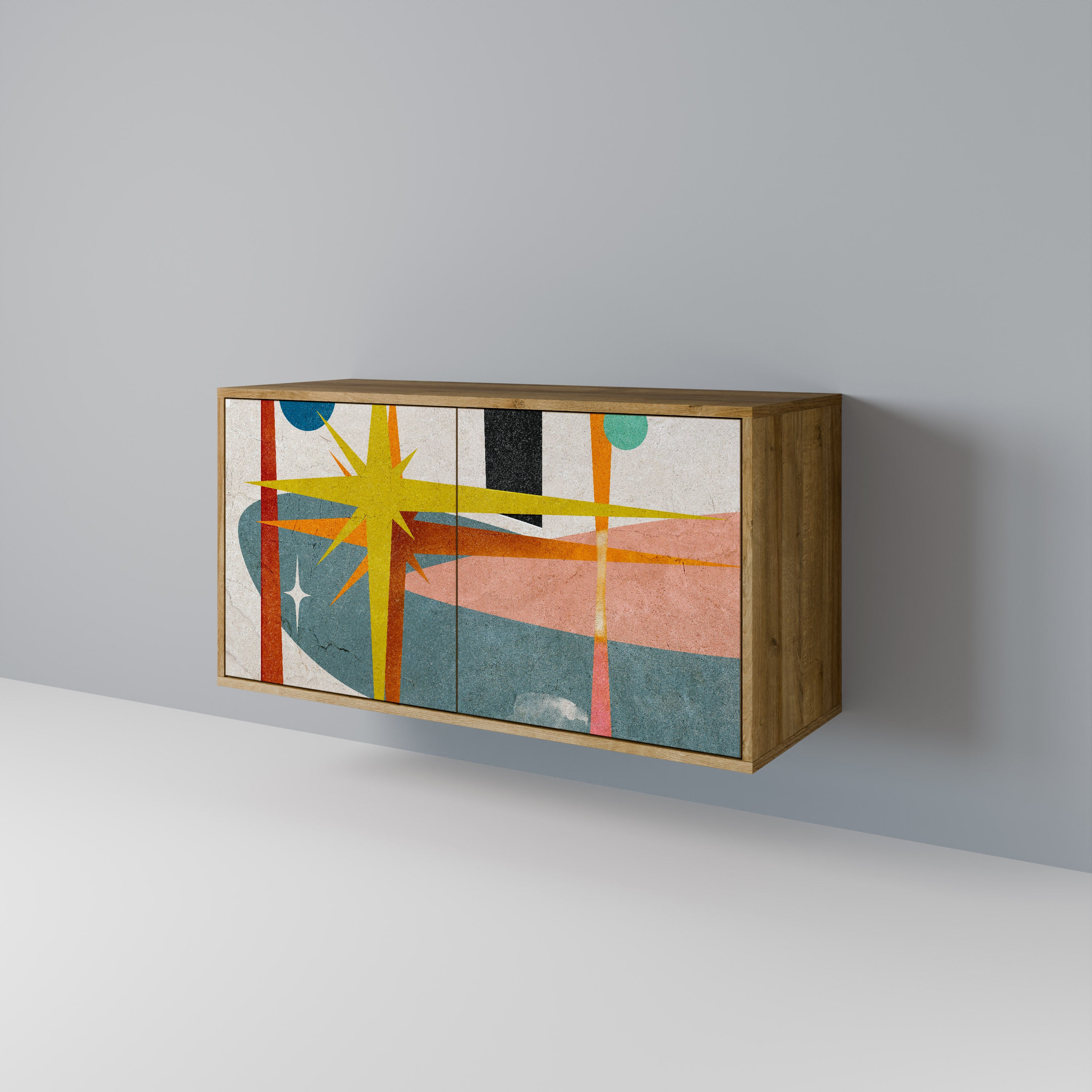 INTERSTELLAR VIBES Skänk med två dörrar