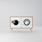 BLACK AND WHITE COMBINATION 2-Door Sideboard