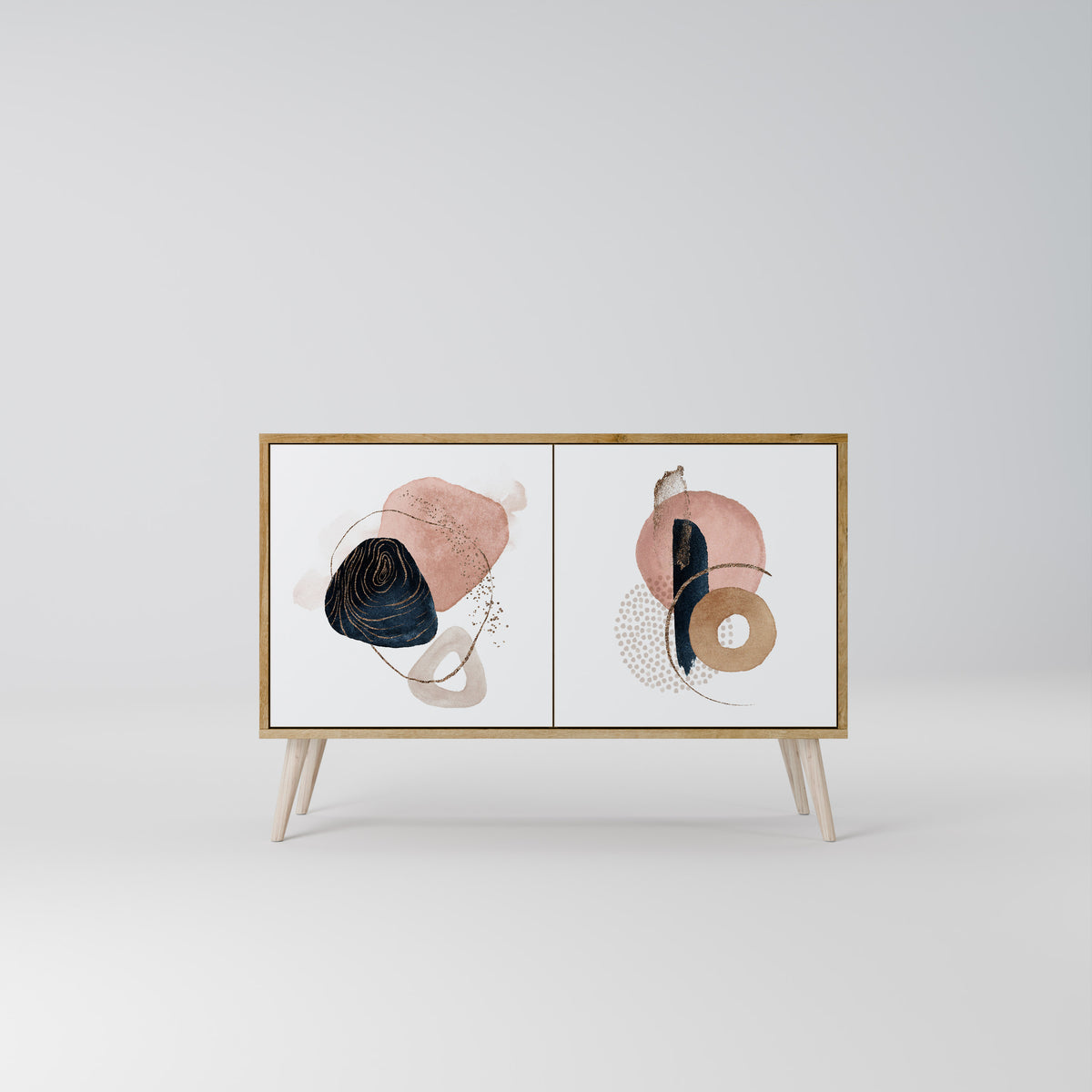 COLORFUL SHAPES Skänk med två dörrar