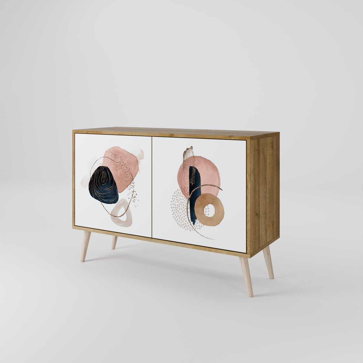 COLORFUL SHAPES Skänk med två dörrar
