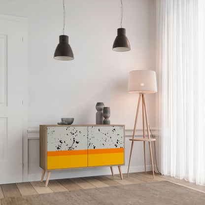 DYED BY ORANGE 2-Door Sideboard in Oak Effect