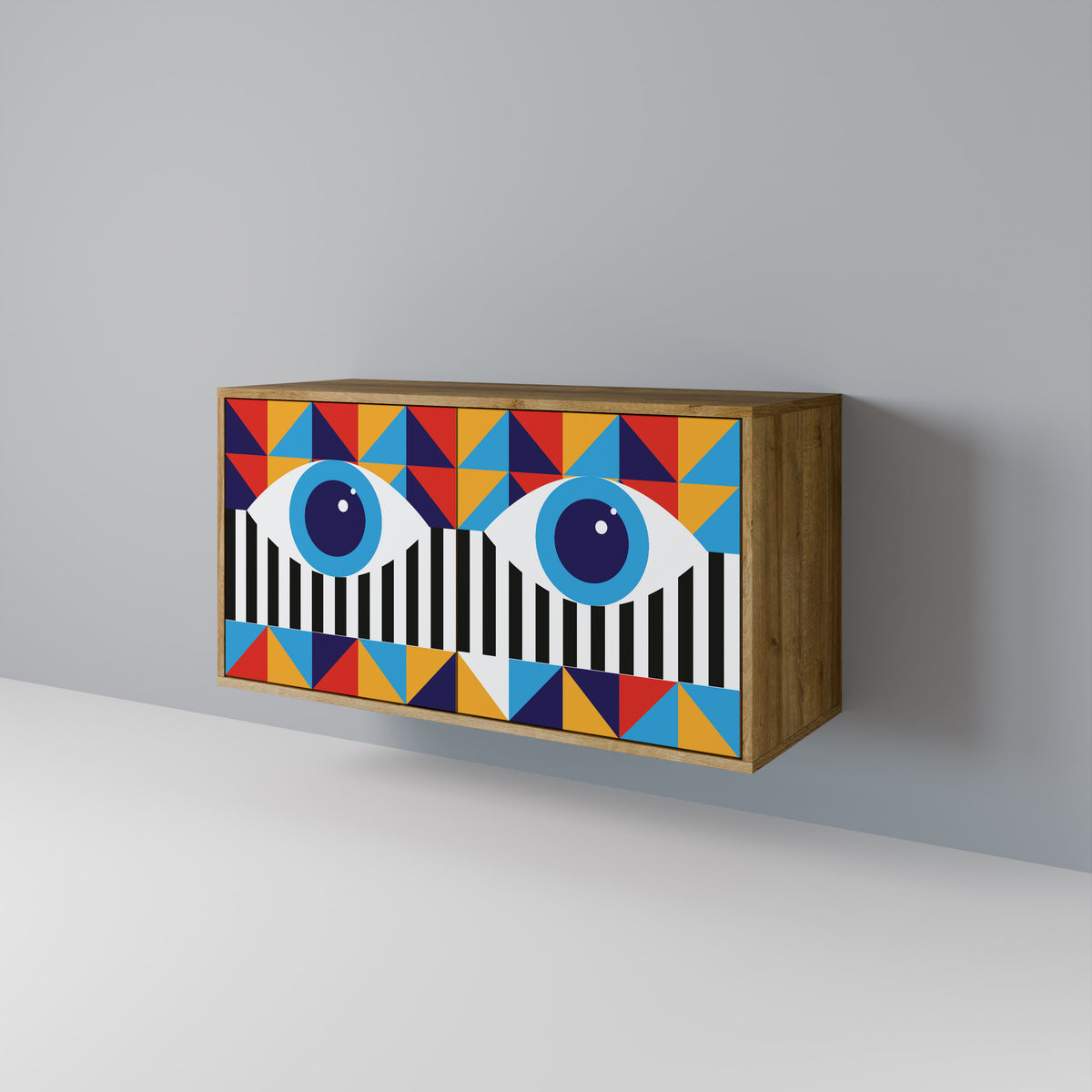ABSTRACTION AND GEOMETRY Skänk med två dörrar