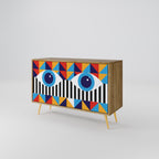 ABSTRACTION AND GEOMETRY 2-Door Sideboard in Oak Effect