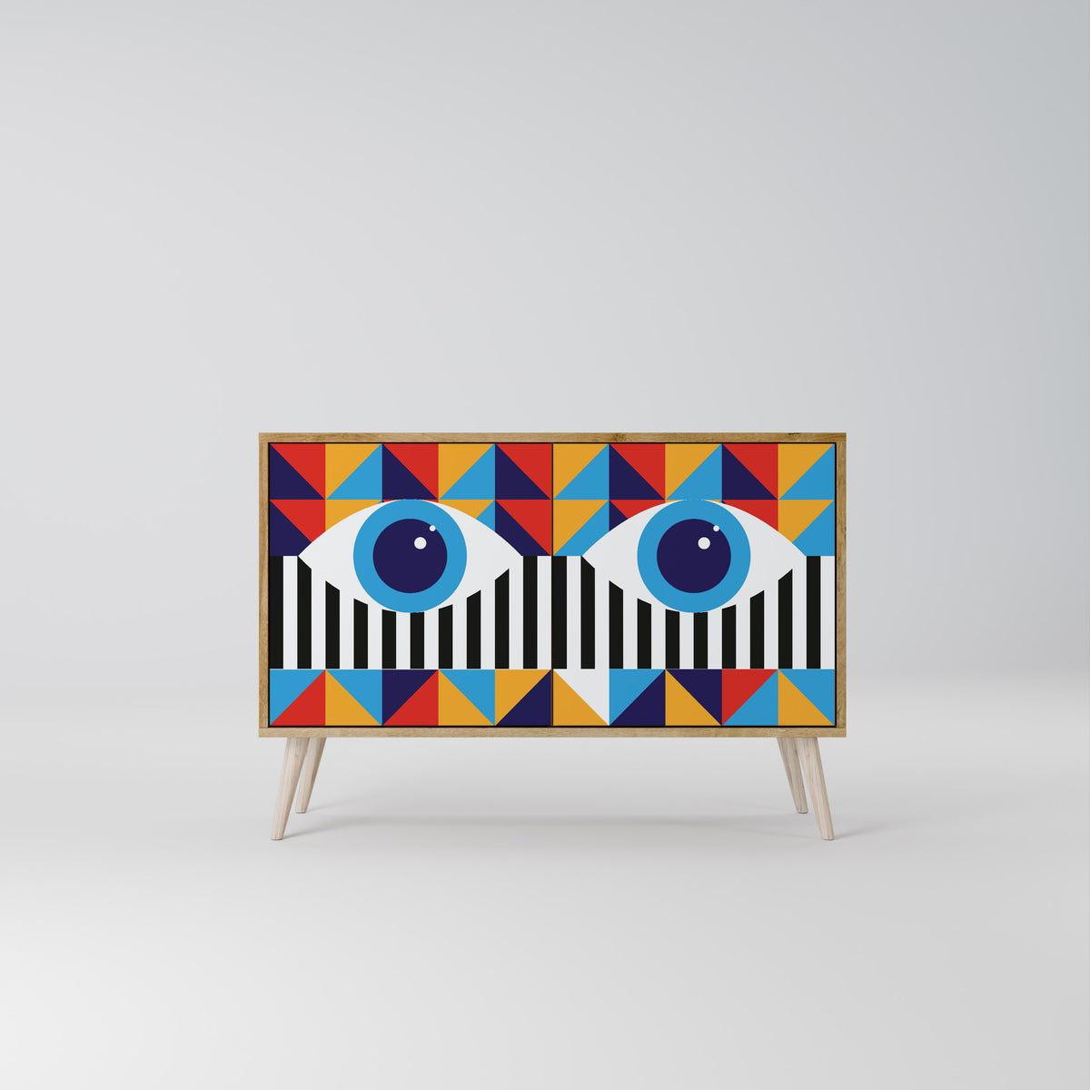 ABSTRACTION AND GEOMETRY Skänk med två dörrar