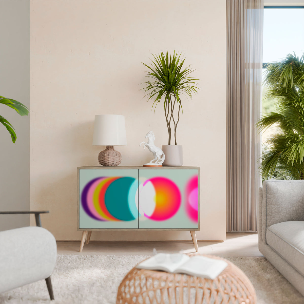 SYMPHONY OF COLORS Skänk med två dörrar