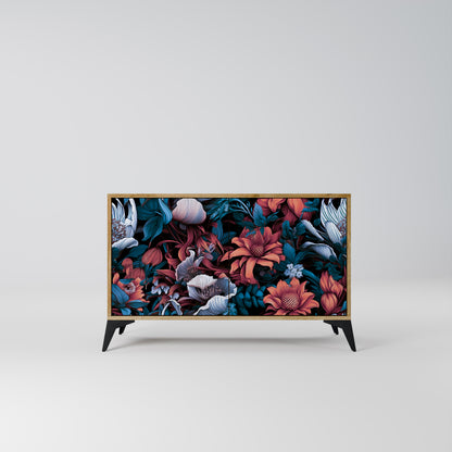 ETHEREAL BLOSSOMS 2-dörrars skänk i ekeffekt