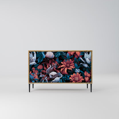 ETHEREAL BLOSSOMS 2-dörrars skänk i ekeffekt