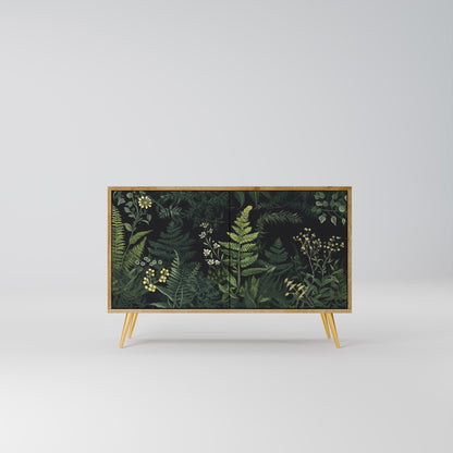 FERN FLOWERS 2-dörrars skänk i ekeffekt