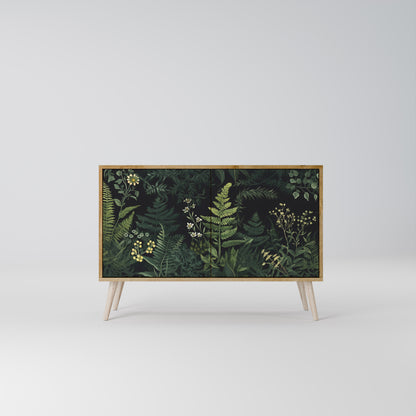 FERN FLOWERS 2-dörrars skänk i ekeffekt