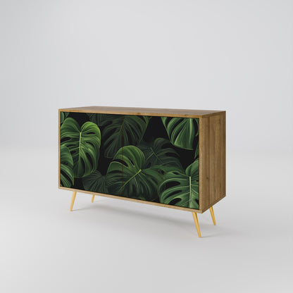 INFINITE MONSTERA 2-dörrars skänk i ekeffekt
