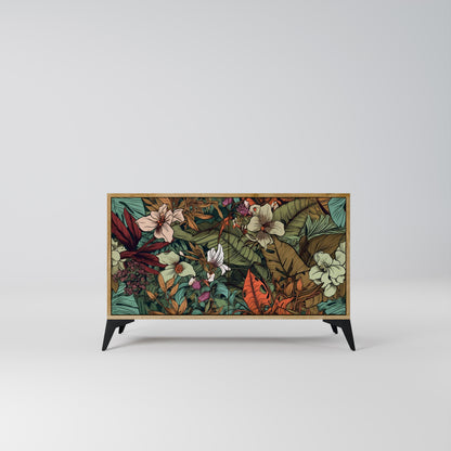 BOTANICAL EMERGENCE 2-dörrars skänk i ekeffekt