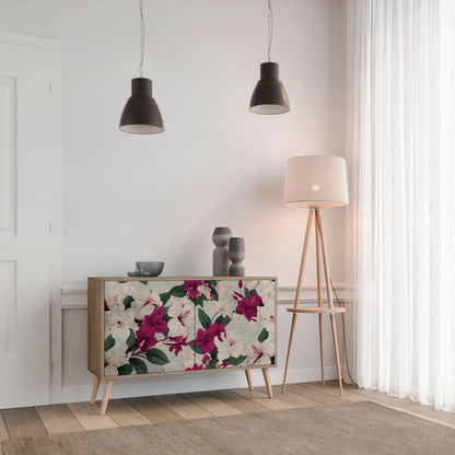 FLOWERET DREAM 2-dörrars skänk i ekeffekt