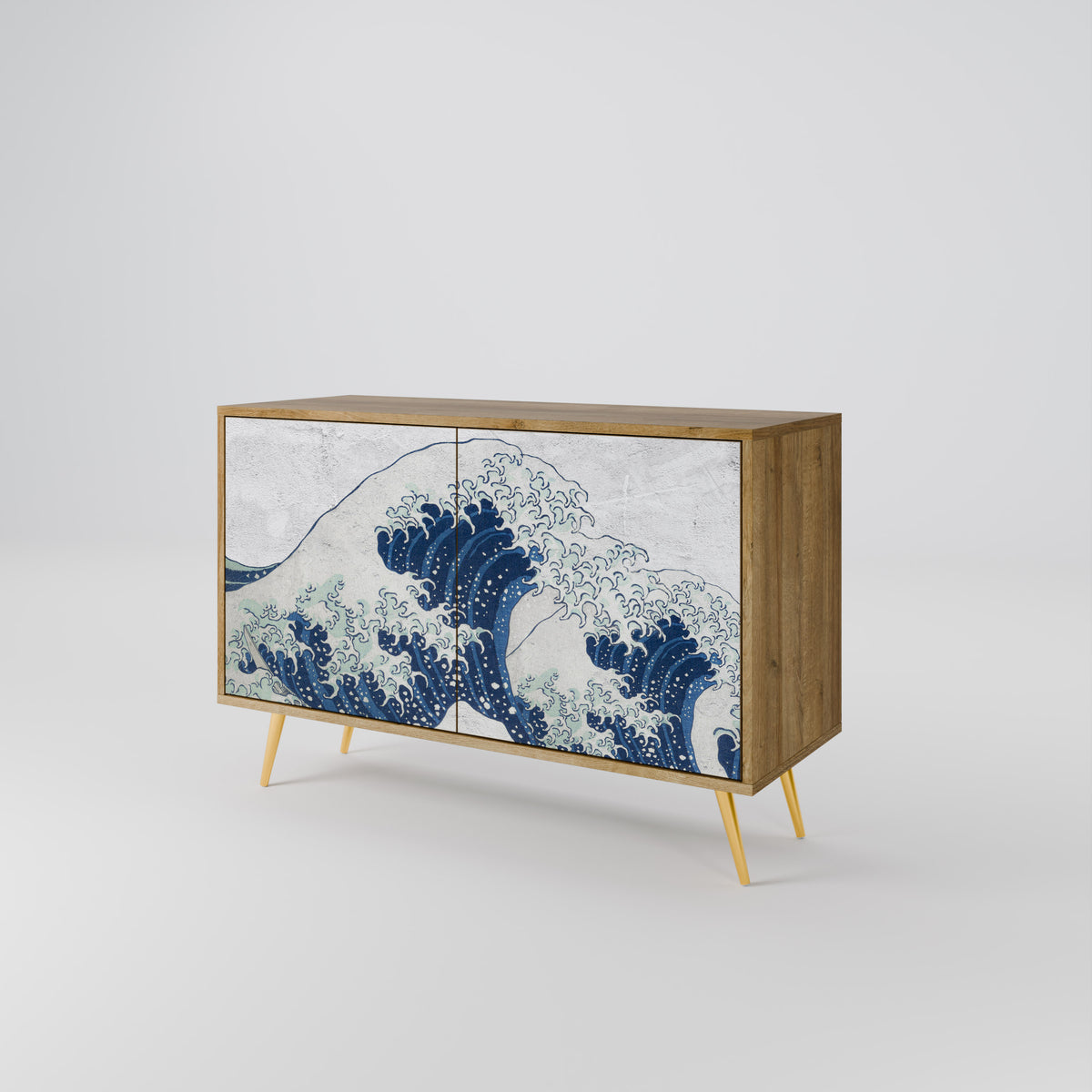 THE GREAT WAVE AT KANAGAWA Skänk med två dörrar