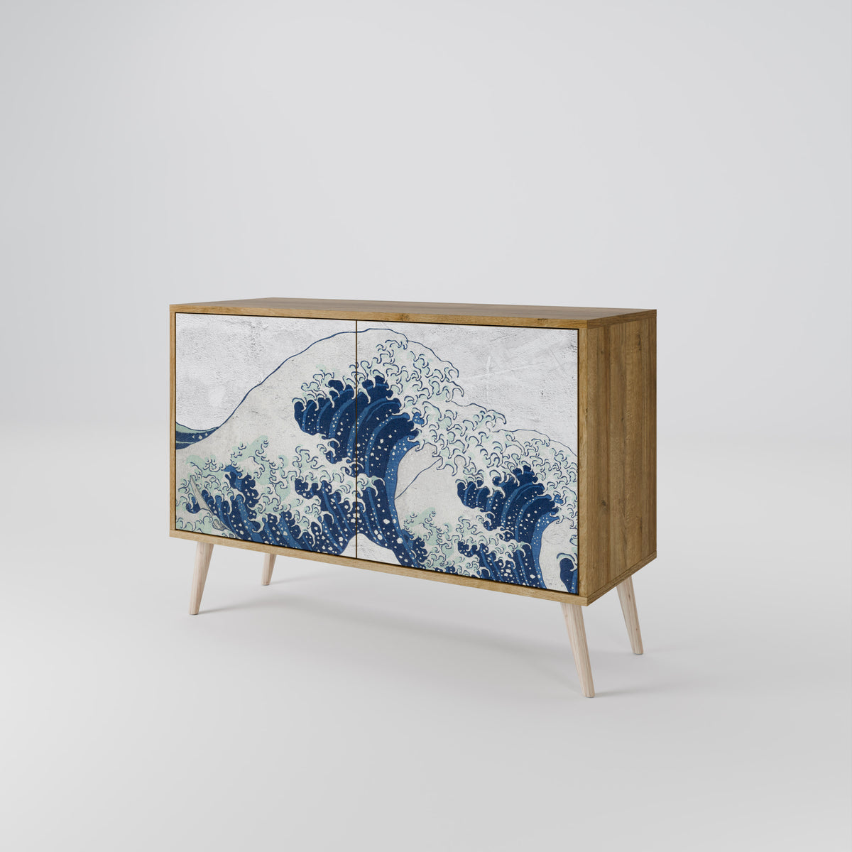 THE GREAT WAVE AT KANAGAWA Skänk med två dörrar