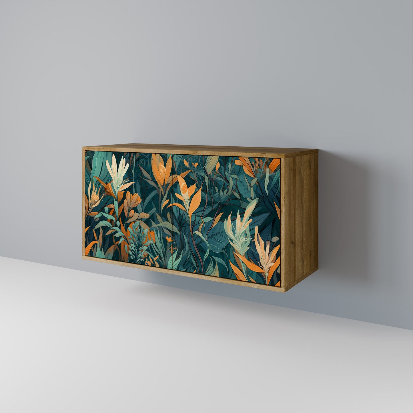 FLORAL SERENITY Skänk med två dörrar