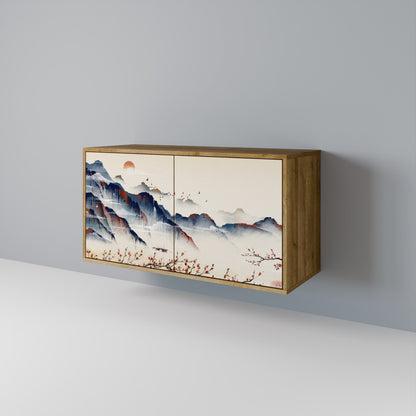 JAPANESE LANDSCAPE Skänk med två dörrar