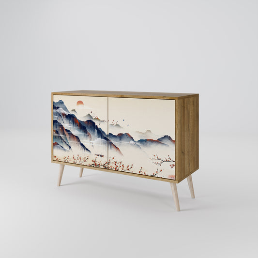 JAPANESE LANDSCAPE Skänk med två dörrar