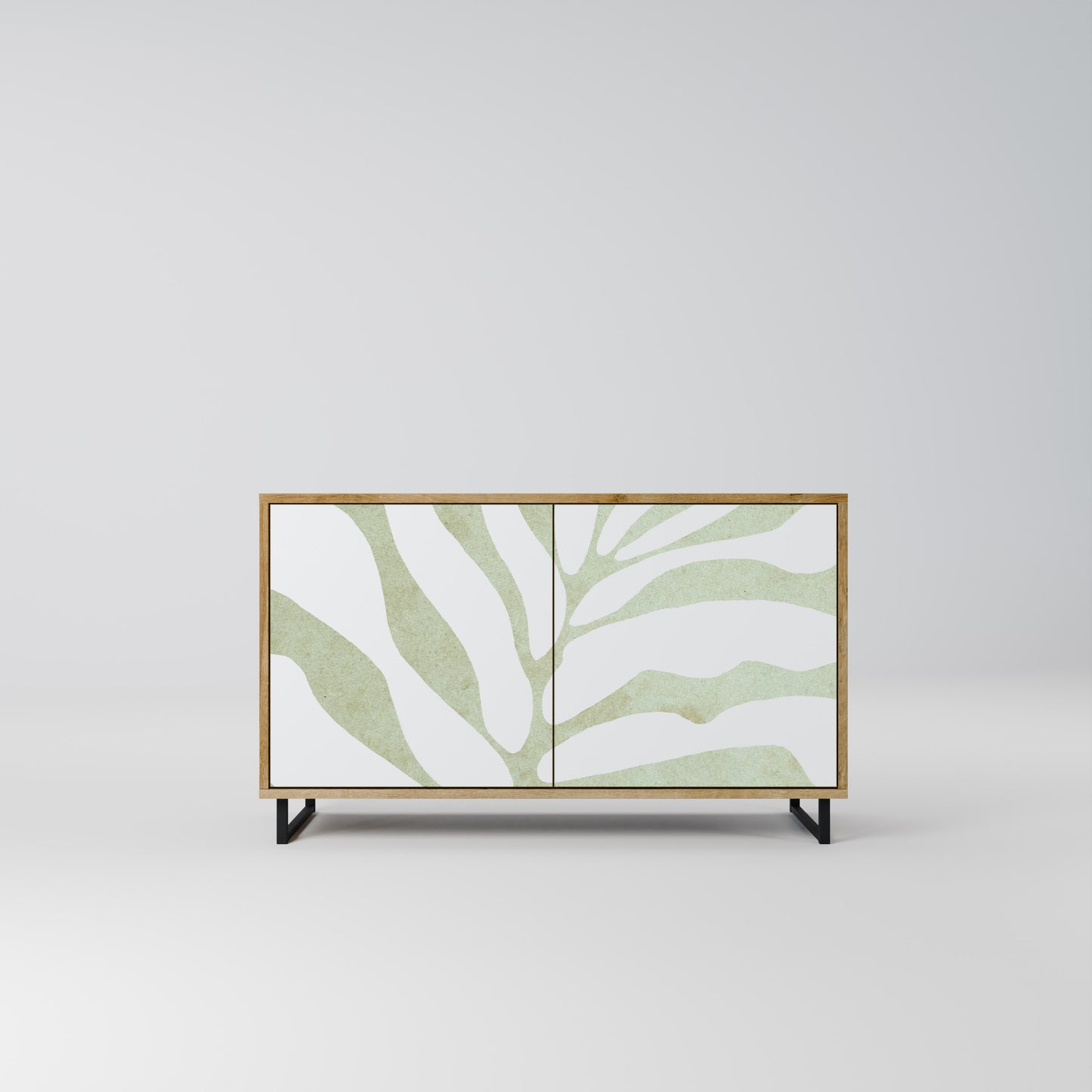 BOTANICAL SPARK 2-dörrars skänk i ekeffekt