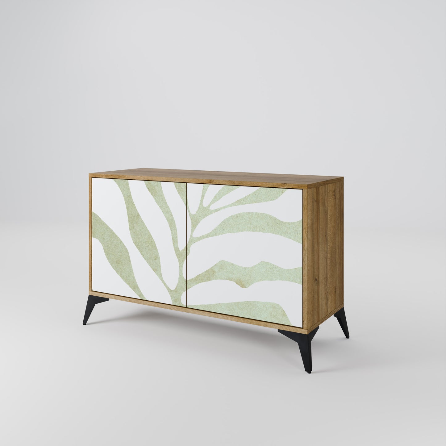 BOTANICAL SPARK 2-dörrars skänk i ekeffekt