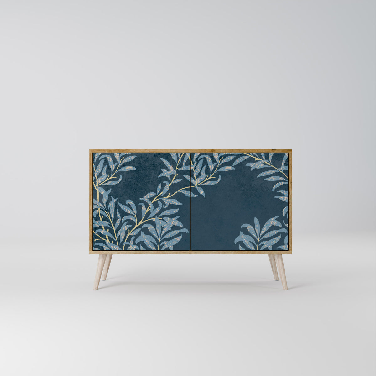 BLUE LEAVES Skänk med två dörrar
