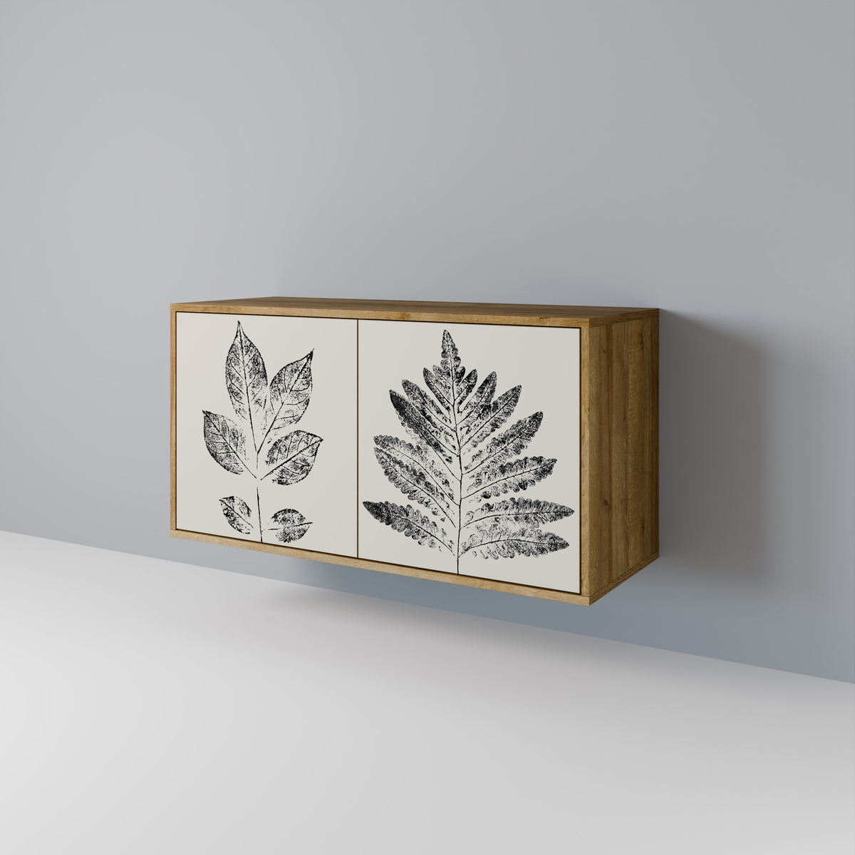 LEAFY STAMPS Skänk med två dörrar