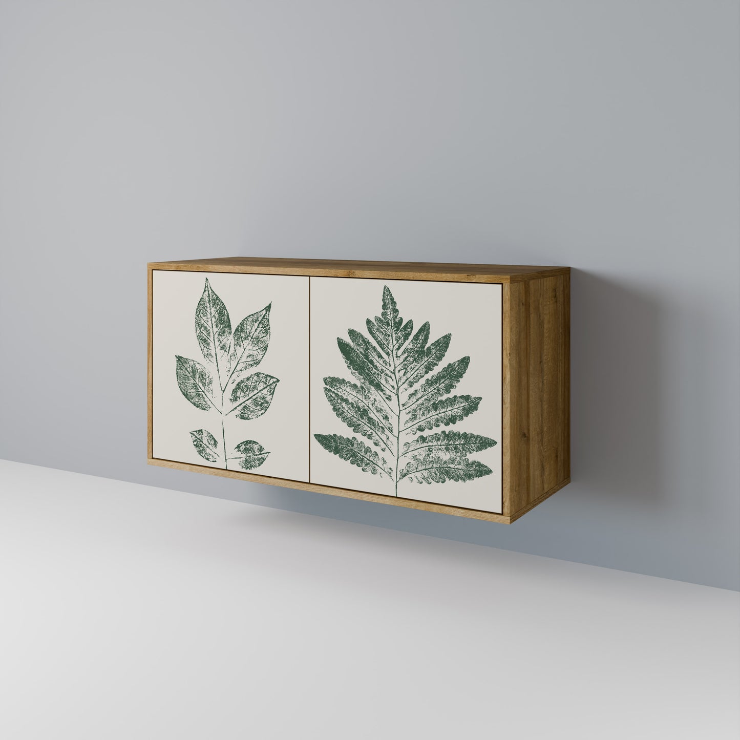 GREEN LEAFY STAMPS Skänk med två dörrar