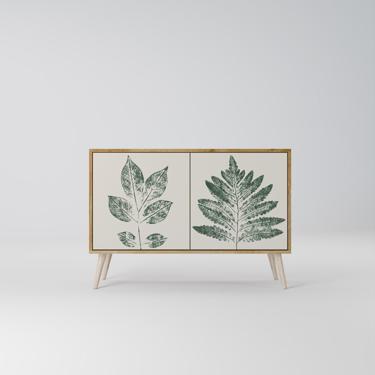 GREEN LEAFY STAMPS Skänk med två dörrar