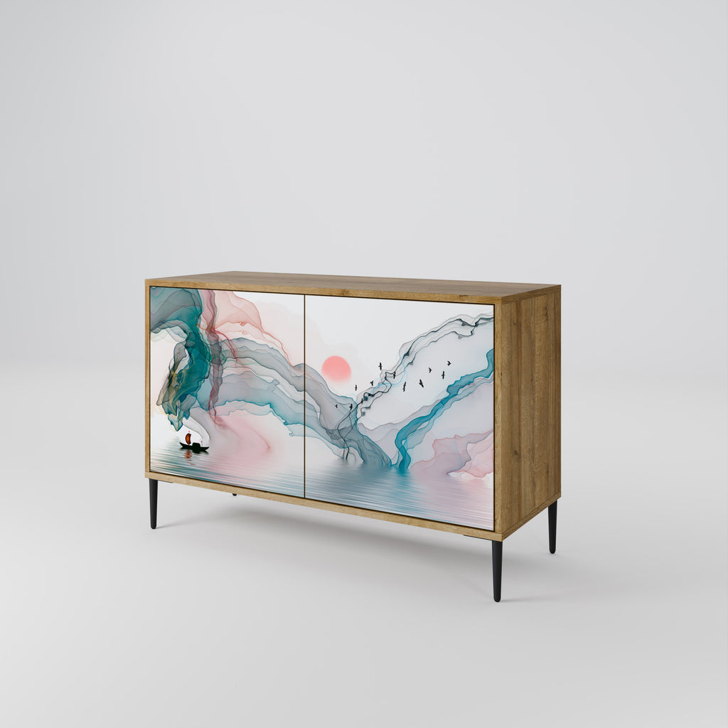 VELVET CROSSING 2-Door Sideboard in Oak Effect