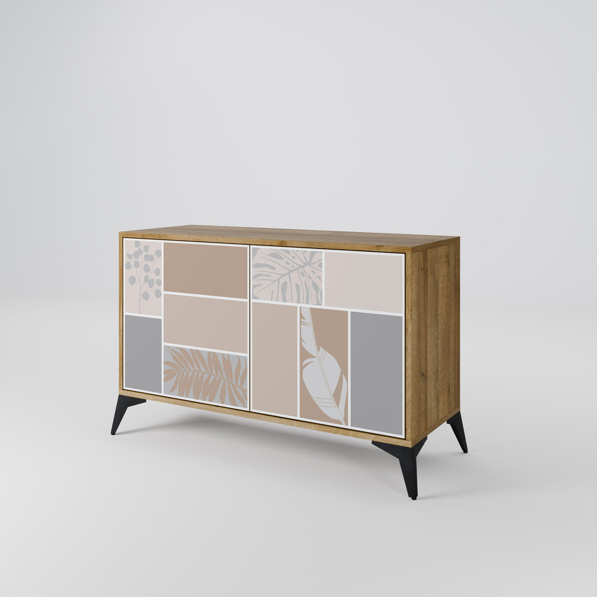 TROPICAL SHAPES Skänk med två dörrar