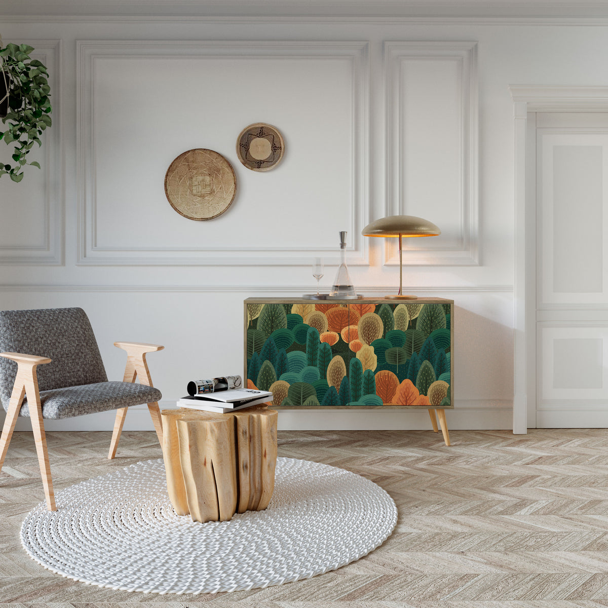 AUTUMN KALEIDOSCOPE Skänk med två dörrar