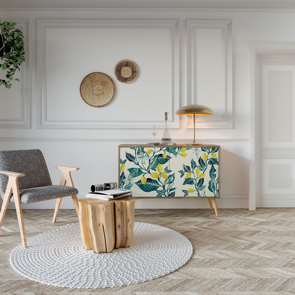 LEMON TREE Skänk med två dörrar