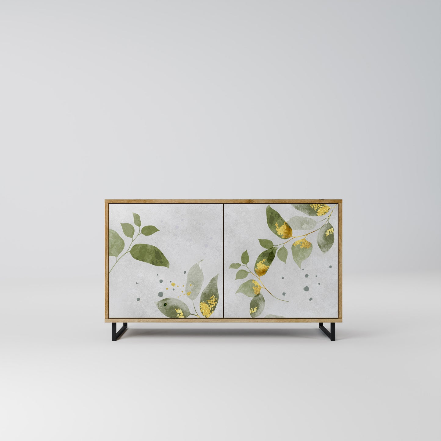 ELEGANT BOTANICS 2-dörrars skänk i ekeffekt