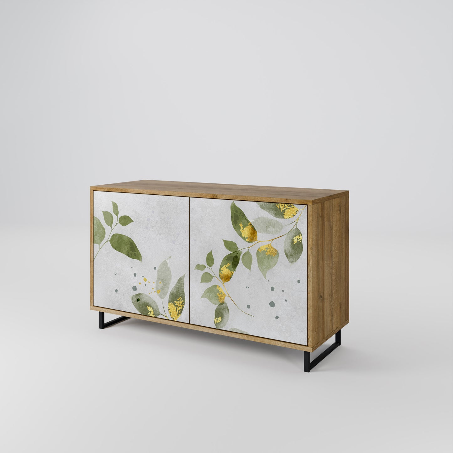 ELEGANT BOTANICS 2-dörrars skänk i ekeffekt