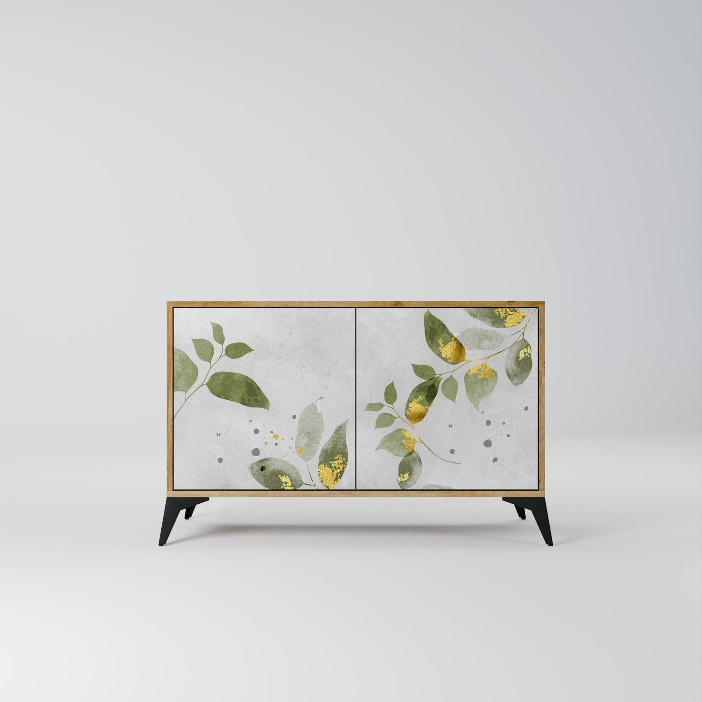 ELEGANT BOTANICS 2-dörrars skänk i ekeffekt