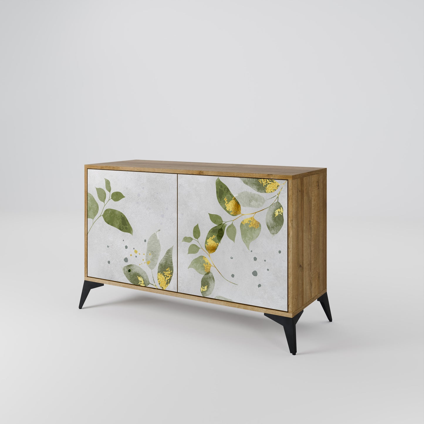 ELEGANT BOTANICS 2-dörrars skänk i ekeffekt