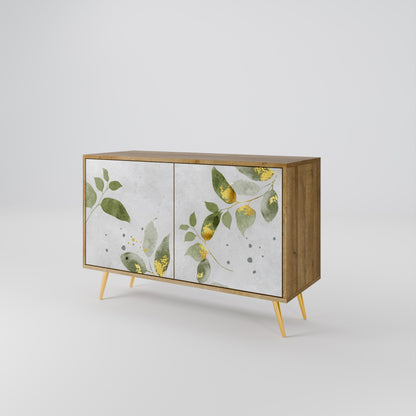 ELEGANT BOTANICS 2-dörrars skänk i ekeffekt