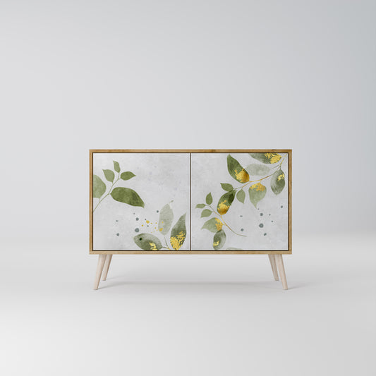 ELEGANT BOTANICS 2-dörrars skänk i ekeffekt