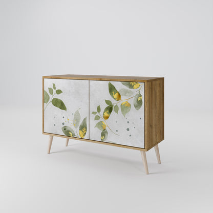 ELEGANT BOTANICS 2-dörrars skänk i ekeffekt