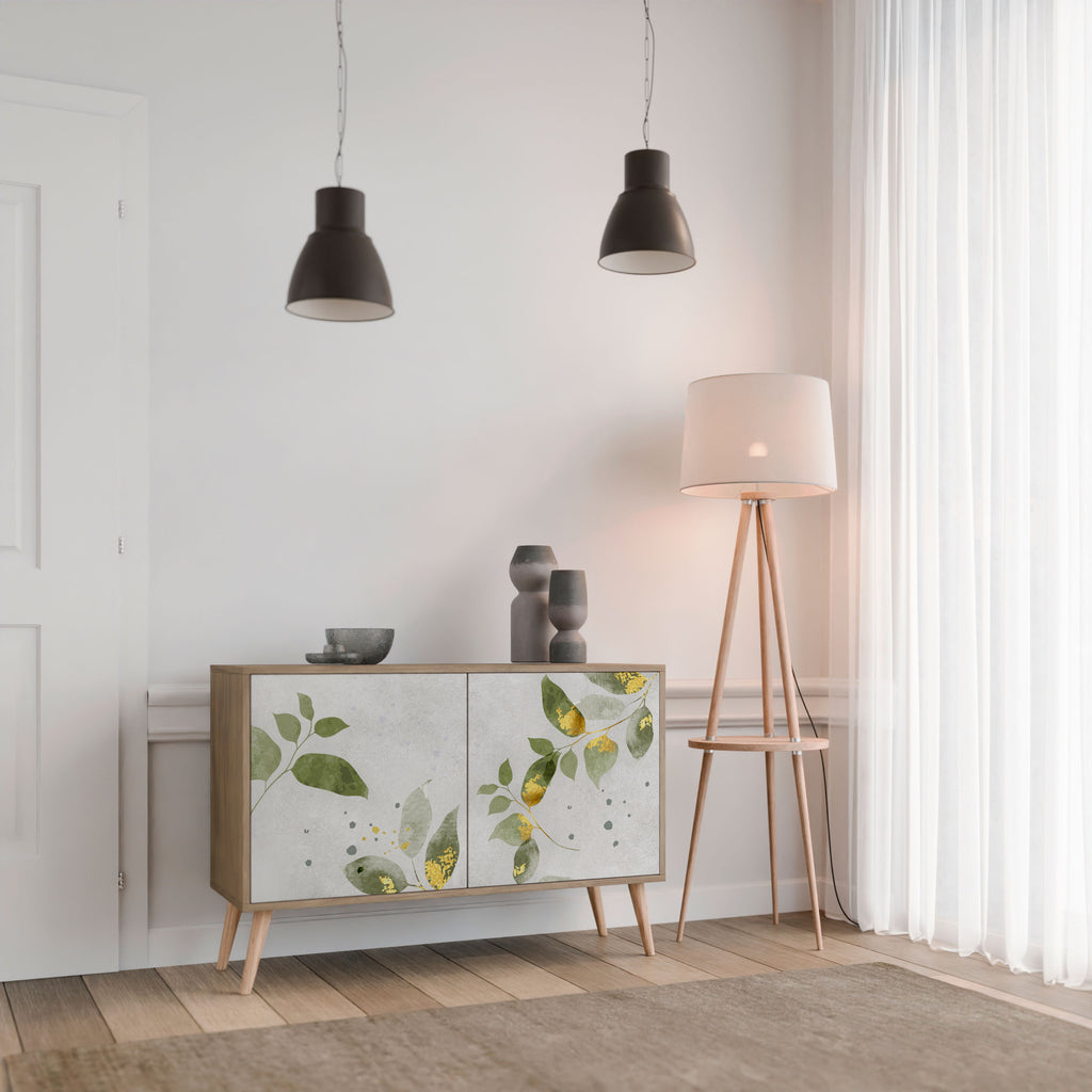 ELEGANT BOTANICS 2-Door Sideboard in Oak Effect