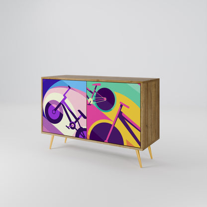 BIKE DREAMS 2-dörrars sideboard i ekeffekt