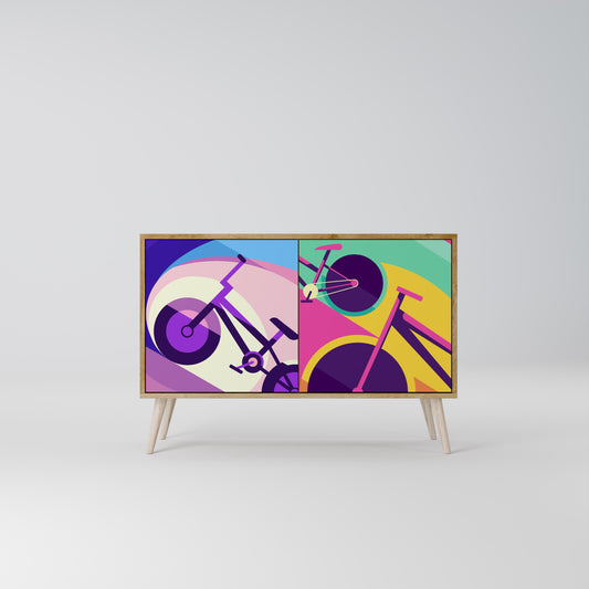 BIKE DREAMS 2-dörrars sideboard i ekeffekt