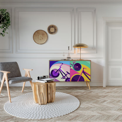 BIKE DREAMS 2-dörrars sideboard i ekeffekt