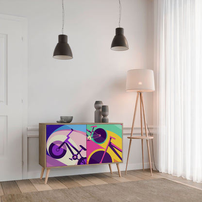 BIKE DREAMS 2-dörrars sideboard i ekeffekt