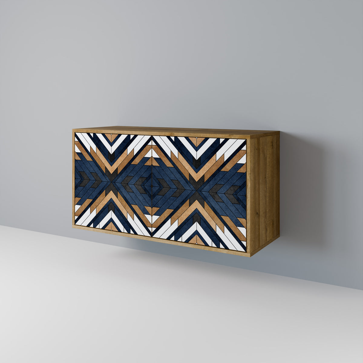 ARTFUL GEOMETRY Skänk med två dörrar
