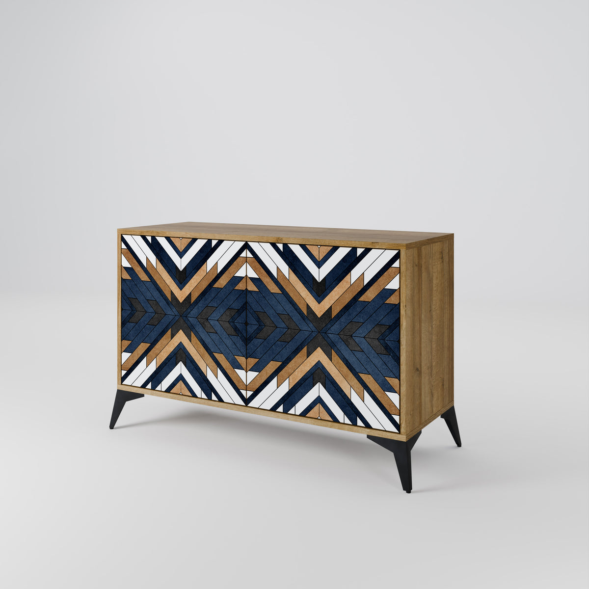 ARTFUL GEOMETRY Skänk med två dörrar