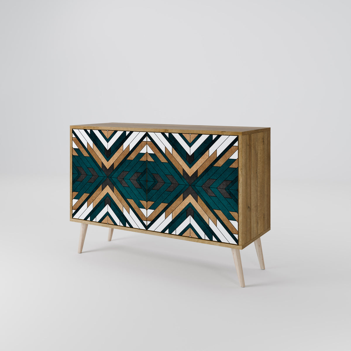 ARTISTIC GEOMETRY Skänk med två dörrar